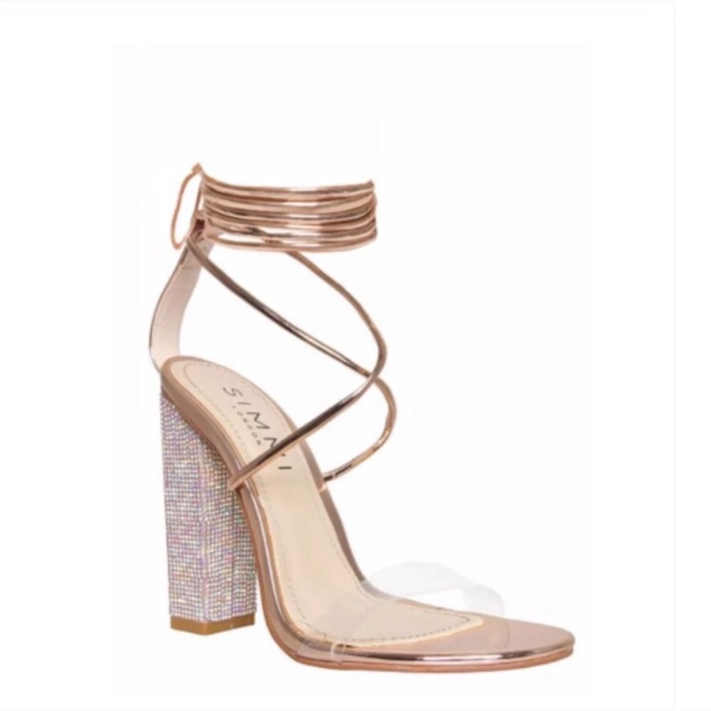 Rose Gold Crystal Heels